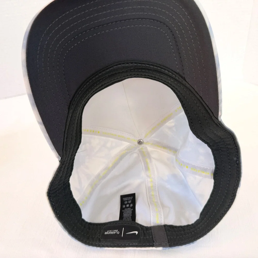 Nike Classic99 Dri-FIT Hat Mens L/XL Grey White Tie Dye Excellent Swoosh Cap